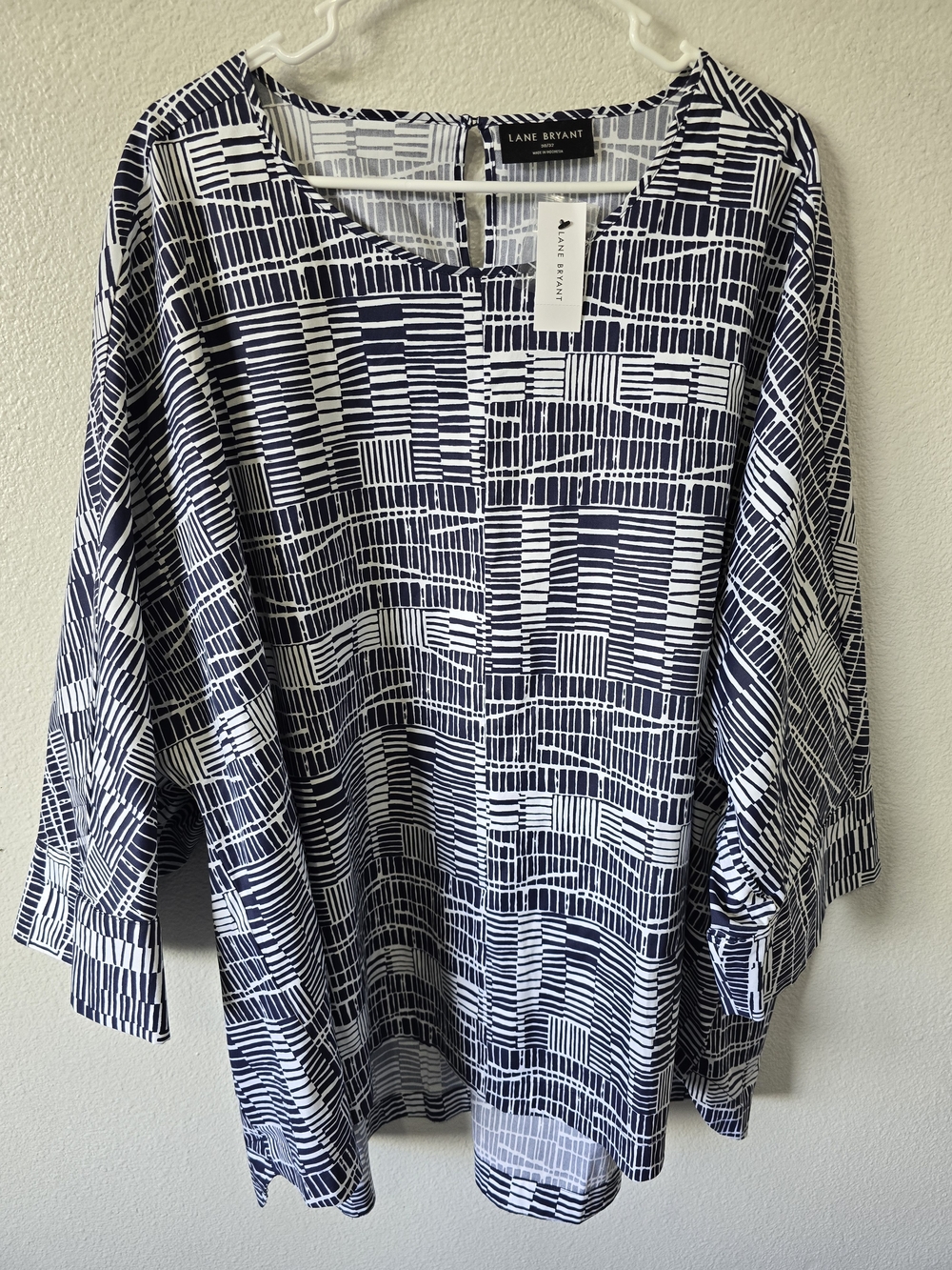 NWT Lane Bryant Relaxed Crew-Neck Popover Top,  30/32